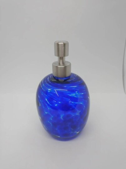 Glass soap pump glass Soap dispenser hand blown glass soap pump lotion dispenser kitchen bathroom liquid soap