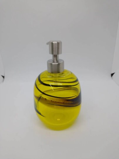 Glass Soap Pump Soap dispenser hand blown glass soap pump lotion dispenser kitchen bathroom liquid soap