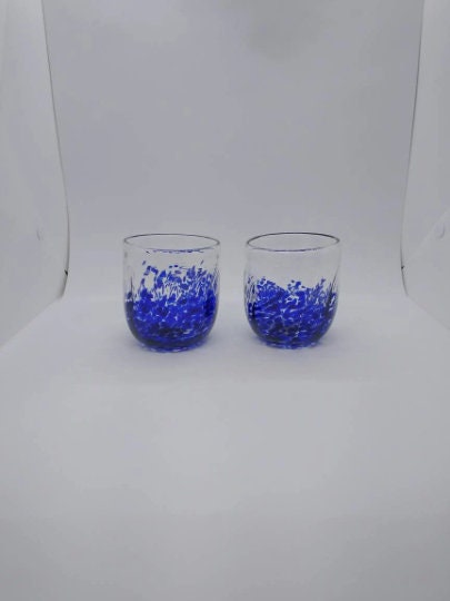 TWO Drinking glasses Stemless wine glass Drinking glass cocktail cups drinking glasses water cups cups glasses kitchen décor juice glass