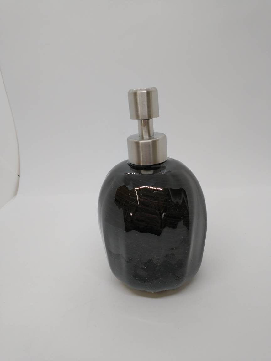 soap pump glass Soap dispenser hand blown glass soap pump lotion dispenser kitchen bathroom liquid soap