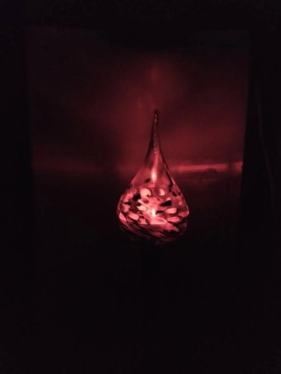 Glass solar light Color changing solar lights outdoor lights LED color changing glass solar lights hand blown glass