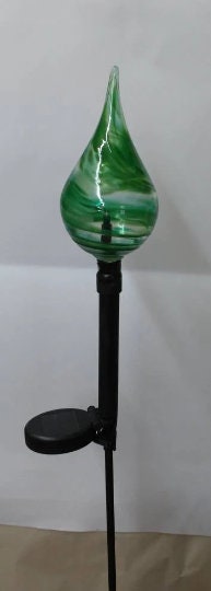 Glass solar light Color changing solar lights outdoor lights LED color changing glass solar lights hand blown glass