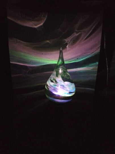 Glass solar light Color changing solar lights outdoor lights LED color changing glass solar lights hand blown glass