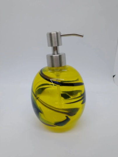 Soap pump Soap dispenser hand blown glass soap pump lotion dispenser kitchen bathroom liquid soap
