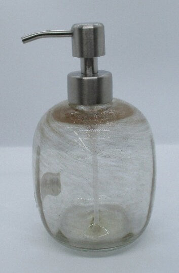 Glass Soap dispenser hand blown glass soap pump lotion dispenser kitchen bathroom liquid soap