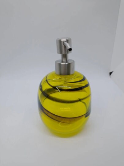 Glass Soap Pump Soap dispenser hand blown glass soap pump lotion dispenser kitchen bathroom liquid soap