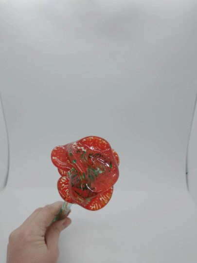 Glass Rose SINGLE glass Roses glass roses valentines day roses red roses hand blown glass