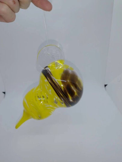 Glass Bees bumble bees suncatcher bee glass bees honey bees hand blown glass bee ornaments glass bee decoration glass bugs