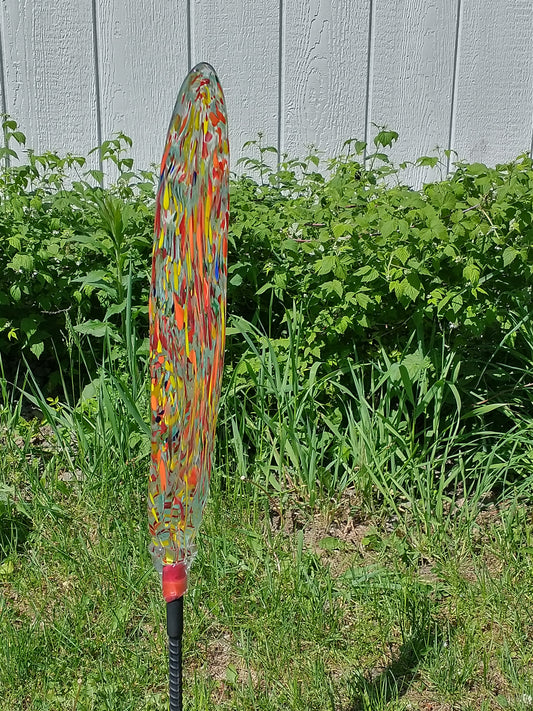 Garden feathers Glass garden garden ornaments yard art hand blown glass