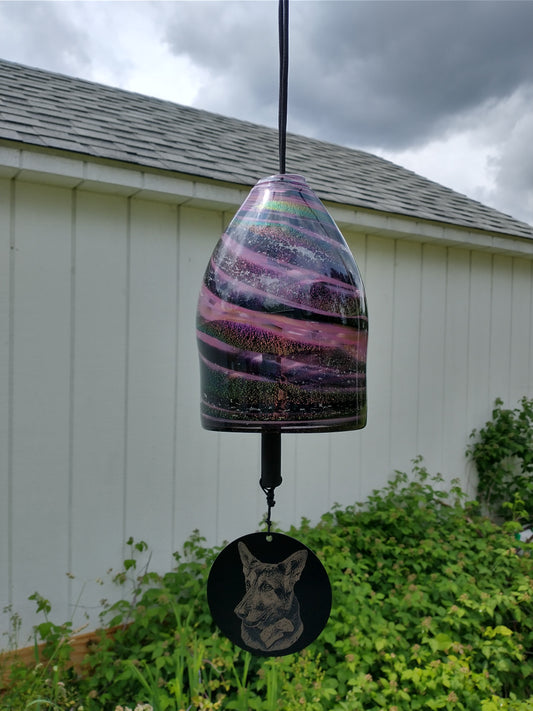 Glass memorial wind chime hand blown glass