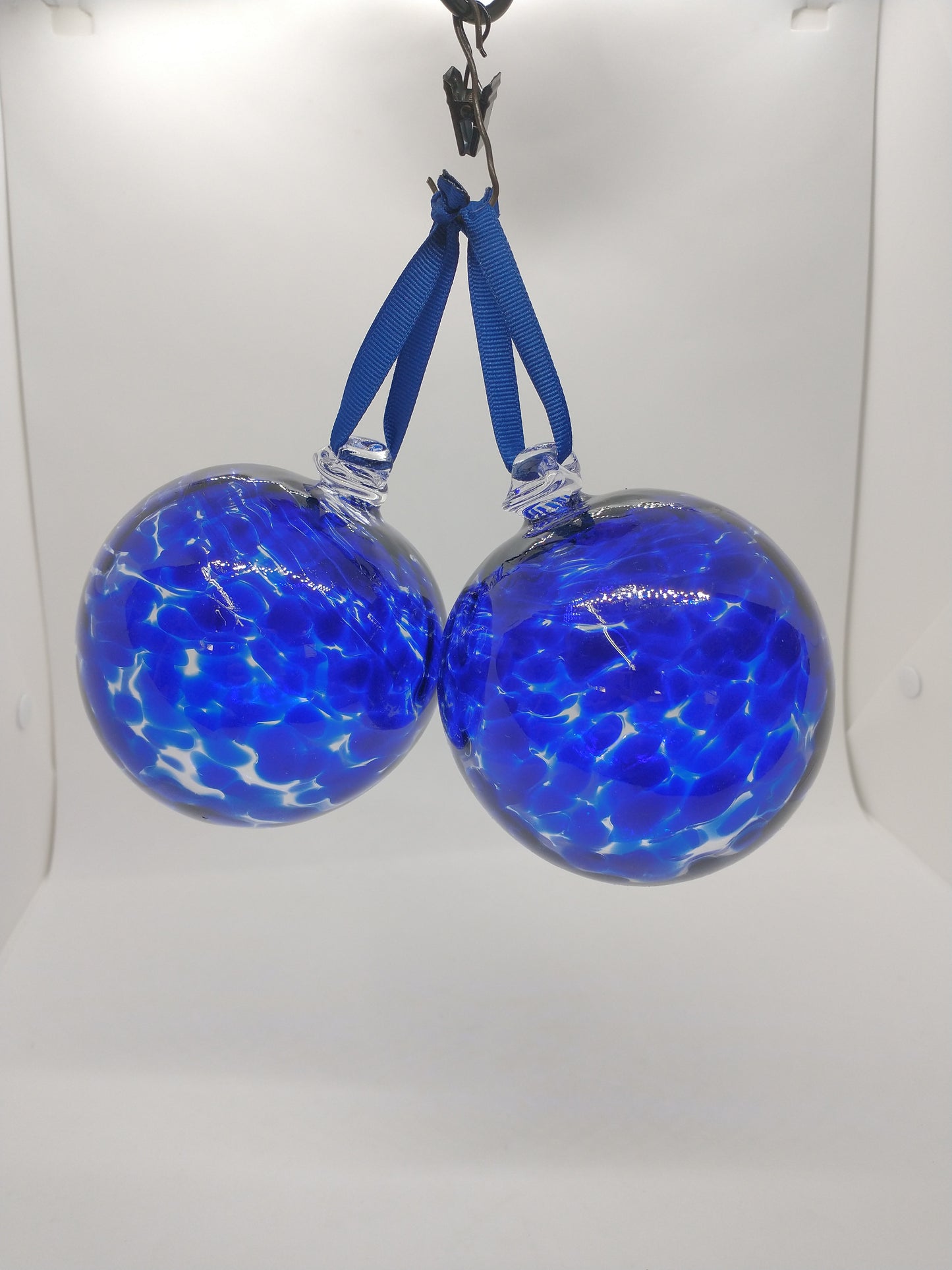December Blue Topaz Birthstone Ornaments Hand Blown Glass Ornament suncatcher Garden Ball home decor