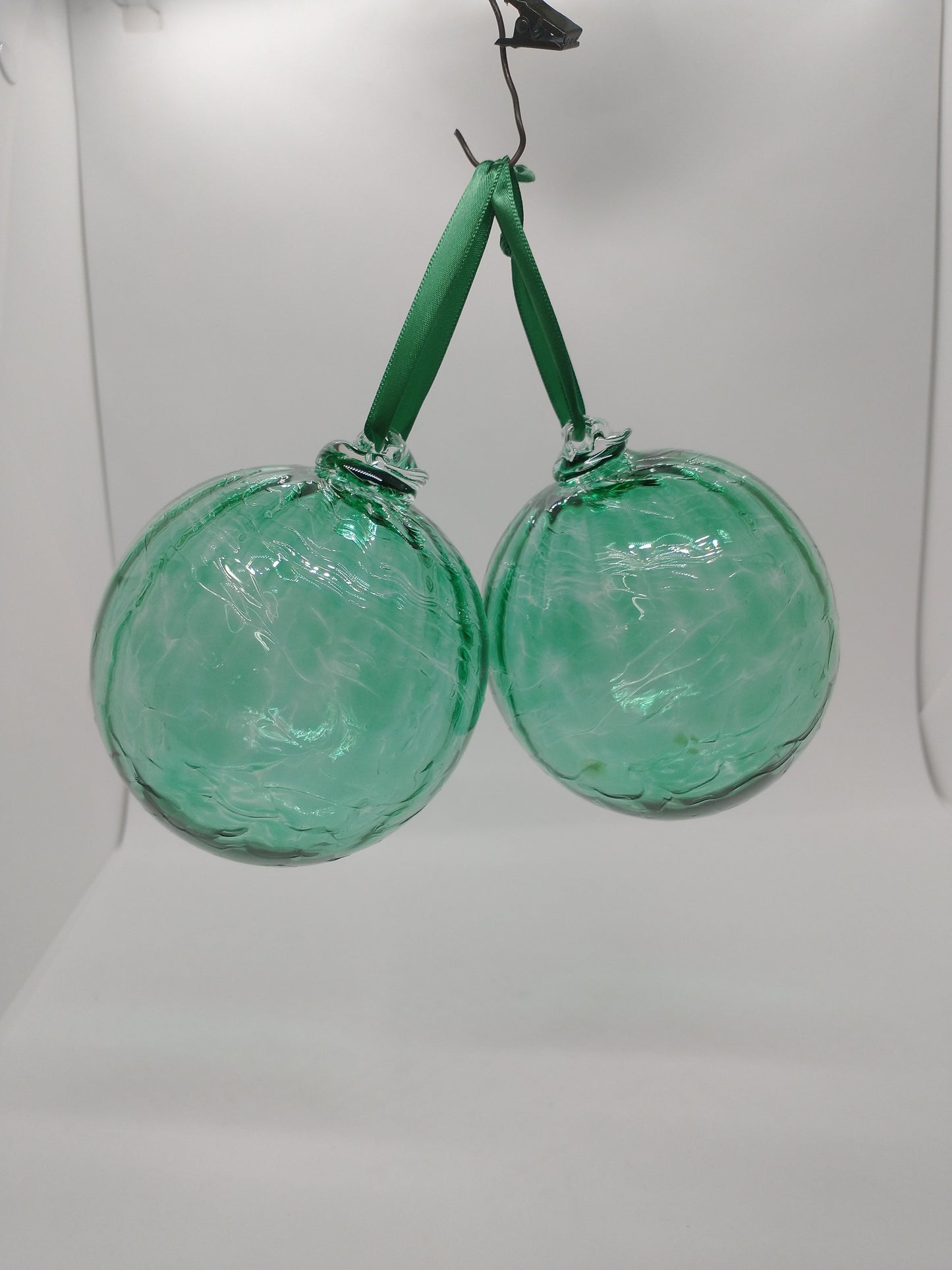 March Aquamarine Birthstone Ornaments Hand Blown Glass Ornament suncatcher Garden Ball home decor