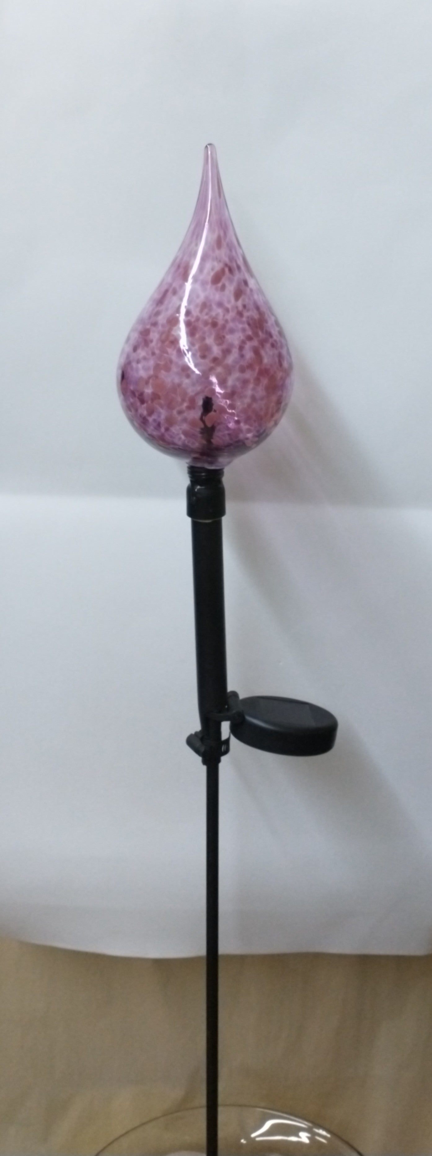 Color changing solar lights outdoor lights LED color changing glass solar lights hand blown glass Glass solar light