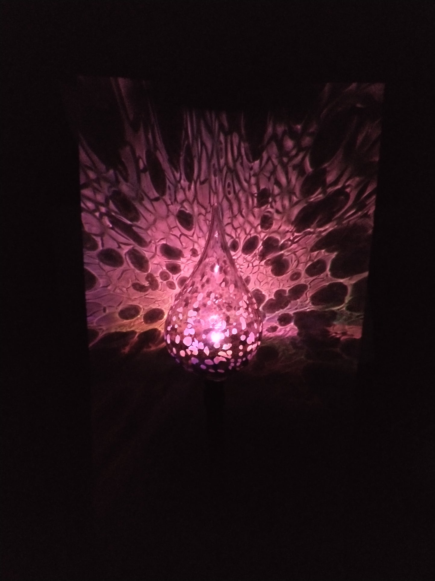 Color changing solar lights outdoor lights LED color changing glass solar lights hand blown glass Glass solar light