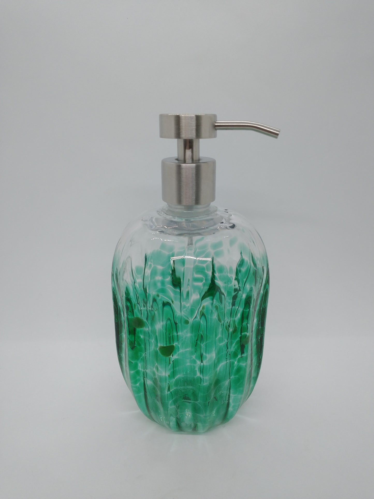 FOAMING Soap pump glass Soap dispenser hand blown glass soap pump dispenser kitchen bathroom liquid soap