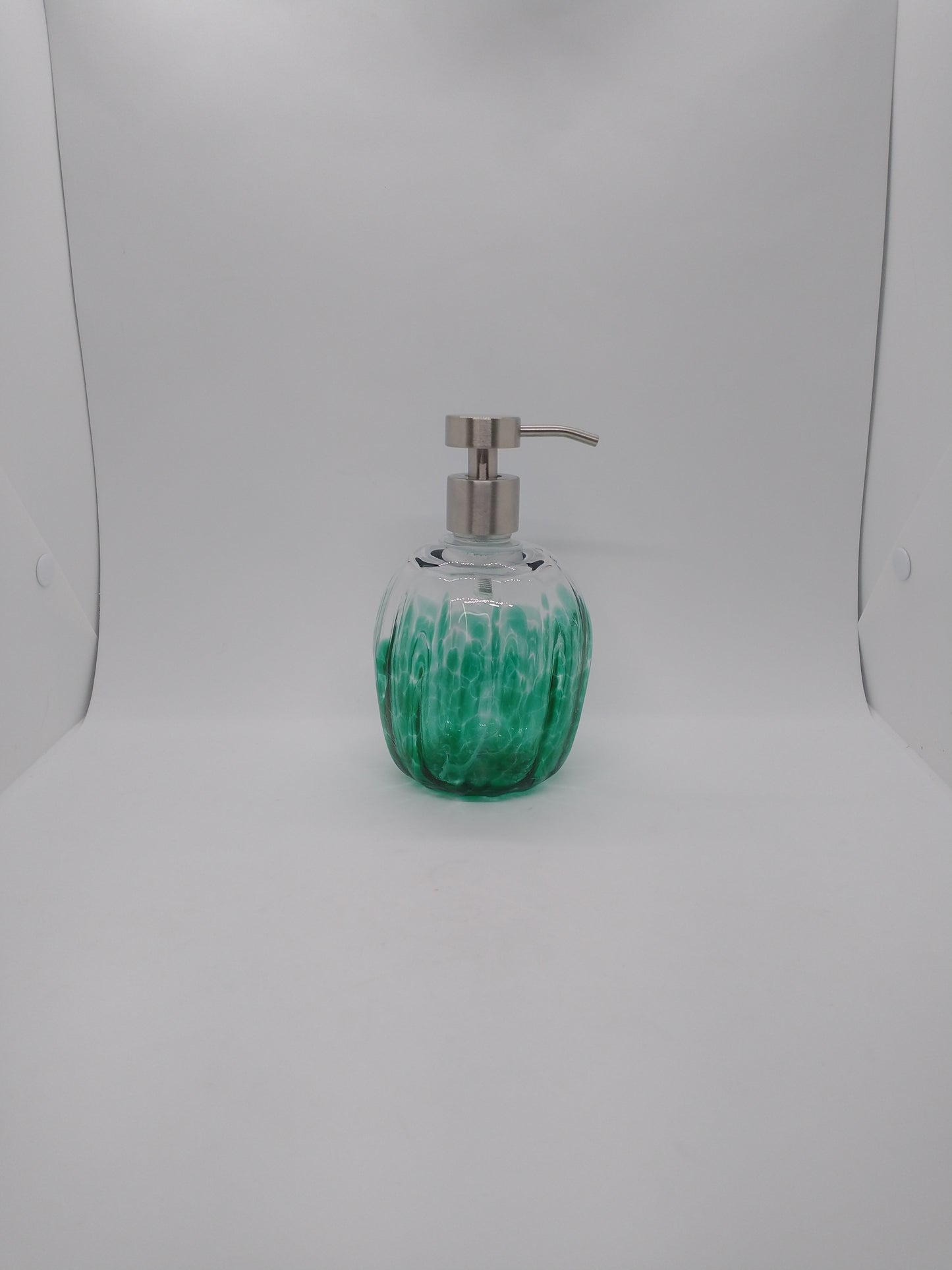 FOAMING Soap pump glass Soap dispenser hand blown glass soap pump dispenser kitchen bathroom liquid soap