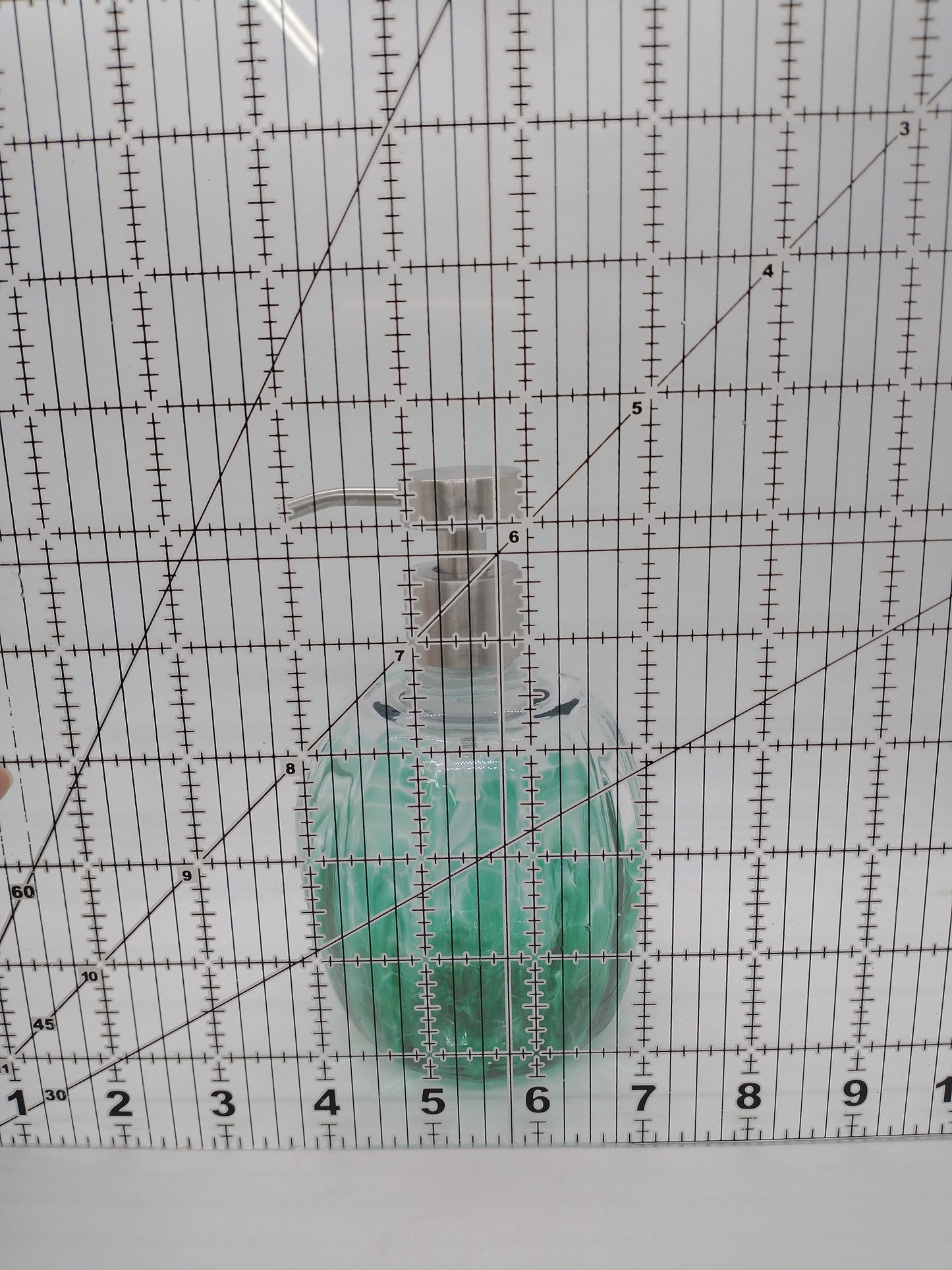 FOAMING Soap pump glass Soap dispenser hand blown glass soap pump dispenser kitchen bathroom liquid soap