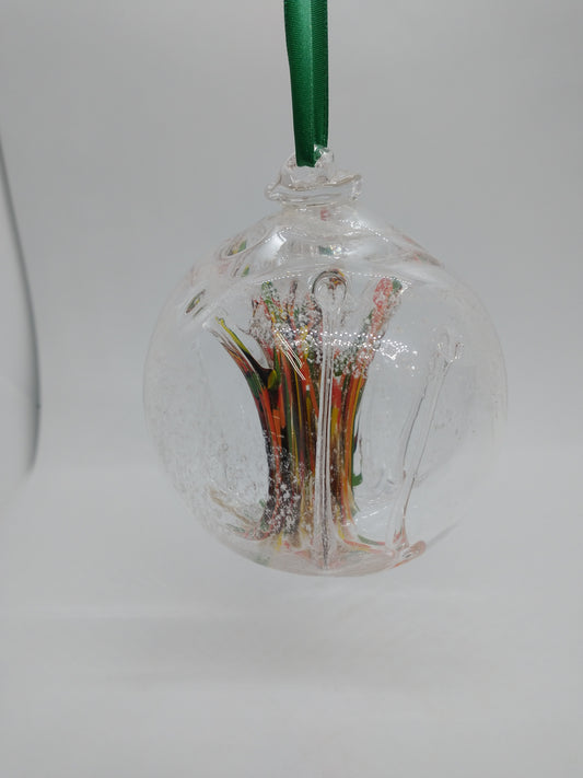 Wishing Ball Dreamcatcher Ornament suncatcher Glass Memorials Hand Blown Glass Memories Cremation Memorials Ashes