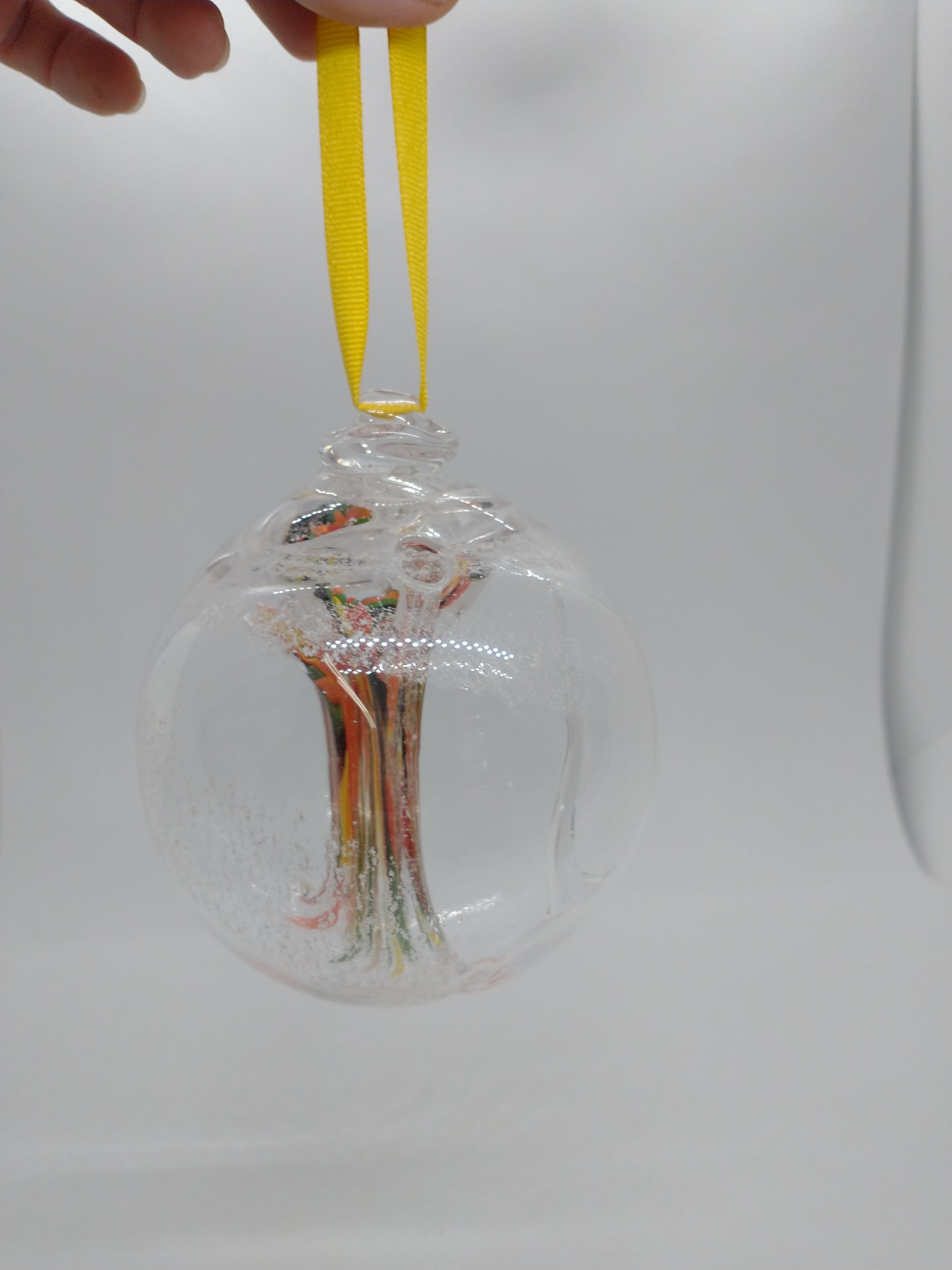 Wishing Ball Dreamcatcher Ornament suncatcher Glass Memorials Hand Blown Glass Memories Cremation Memorials Ashes