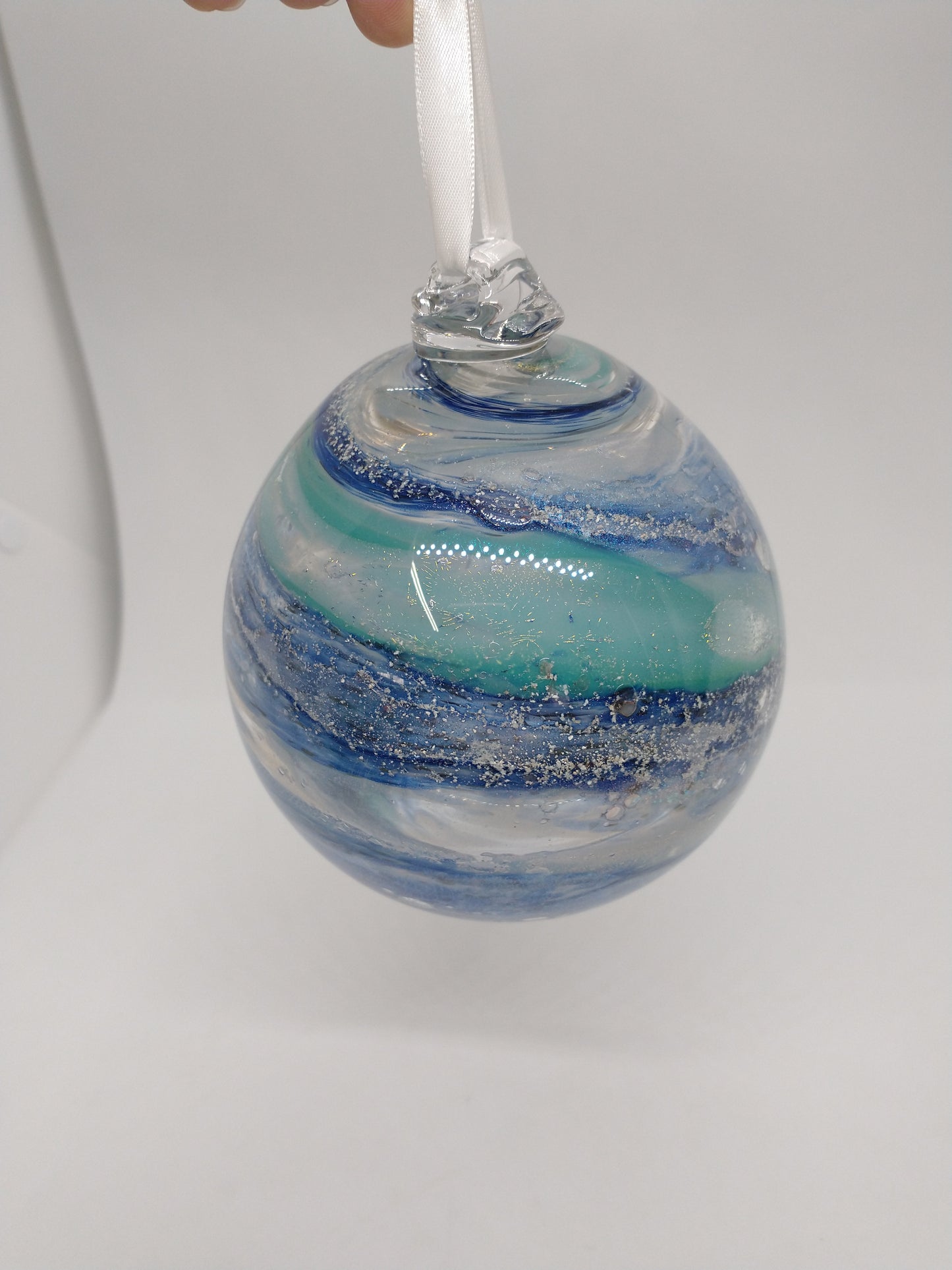 SMALL Ornament suncatcher Glass Memorials Hand Blown Glass Memories Cremation Memorials Ashes