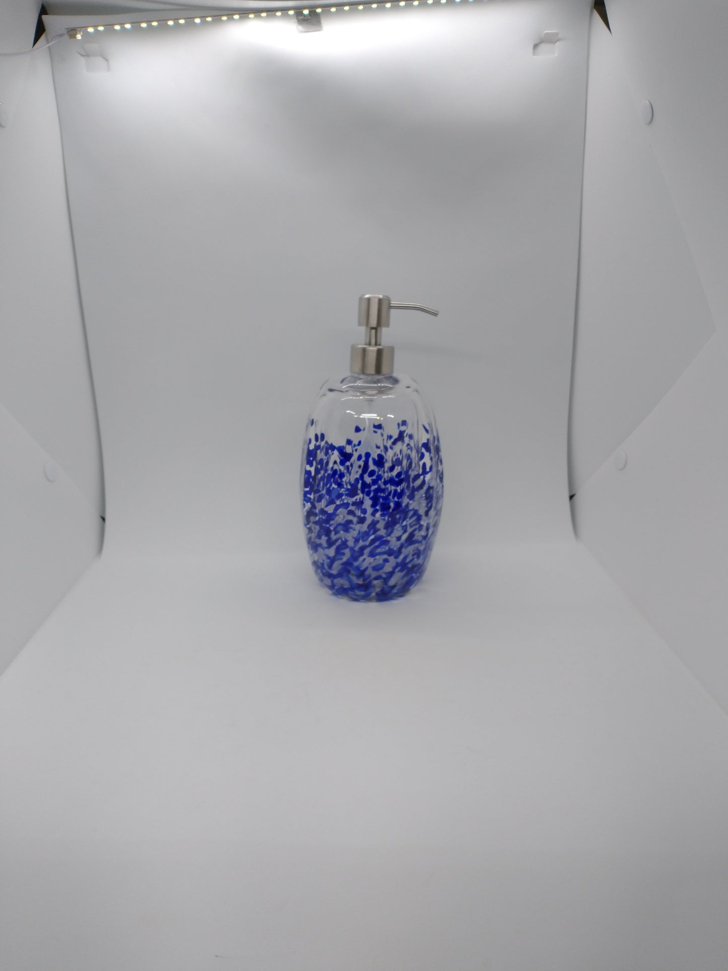 Glass Soap dispenser hand blown glass soap pump lotion dispenser kitchen bathroom liquid soap
