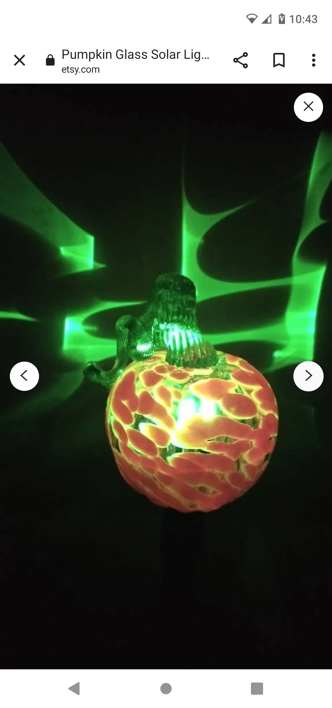 Color changing pumpkin solar lights outdoor lights LED color changing glass solar lights hand blown glass Glass solar light