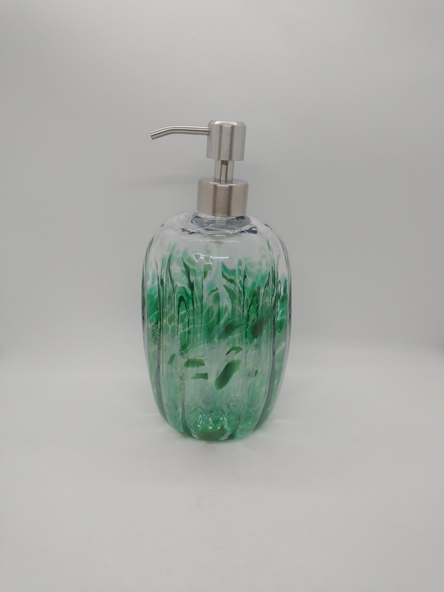 Hand blown Glass soap pump Soap dispenser hand blown glass soap pump lotion dispenser kitchen bathroom liquid soap
