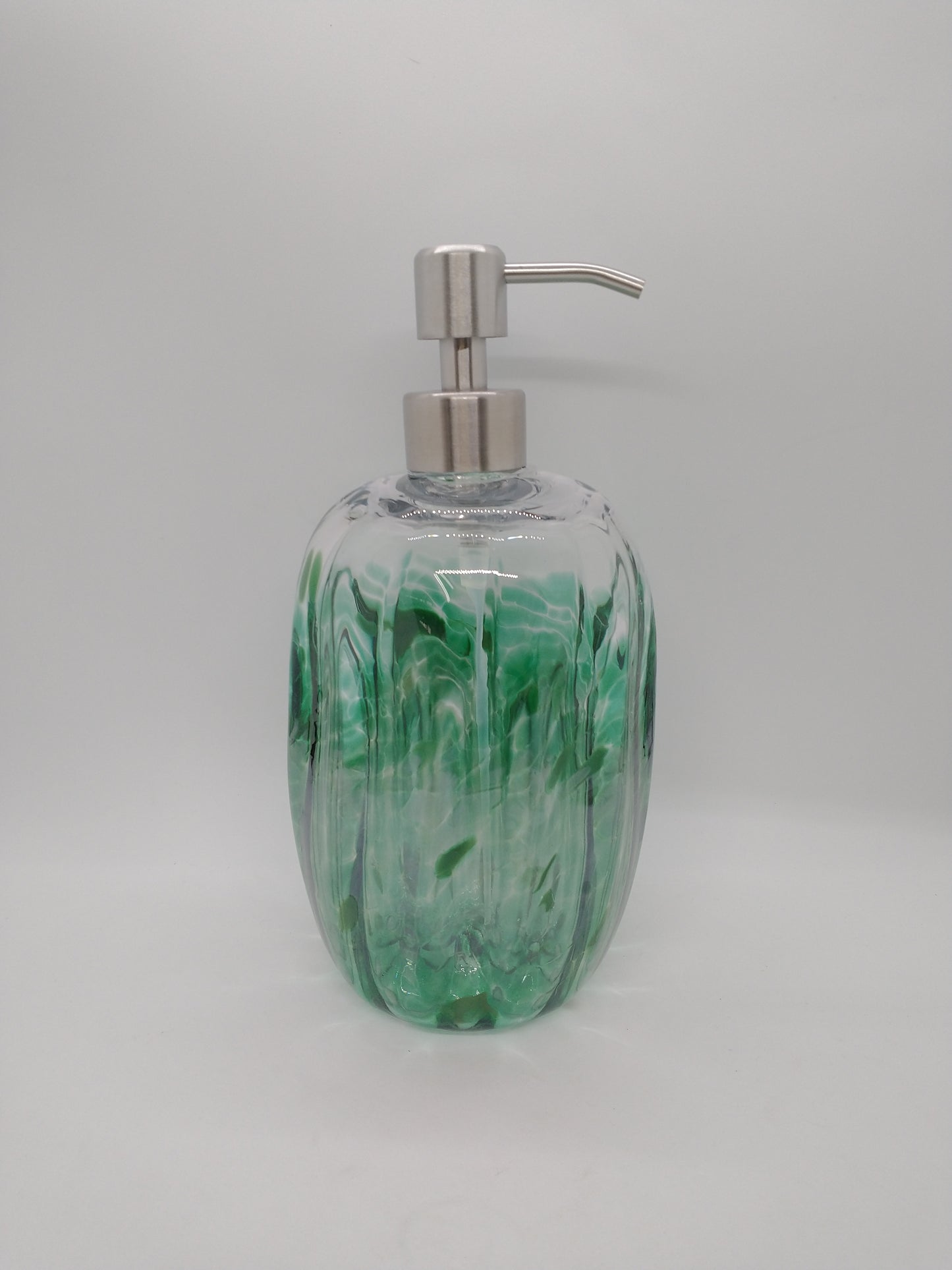 Hand blown Glass soap pump Soap dispenser hand blown glass soap pump lotion dispenser kitchen bathroom liquid soap