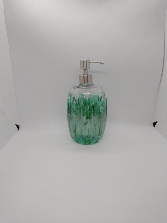 Hand blown Glass soap pump Soap dispenser hand blown glass soap pump lotion dispenser kitchen bathroom liquid soap