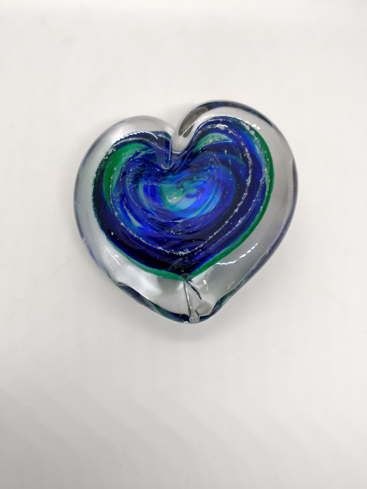 SMALL mini hearts Glass Memorials Hand Blown Glass Cremation Memorials Ashes heart shaped memorial healing stone