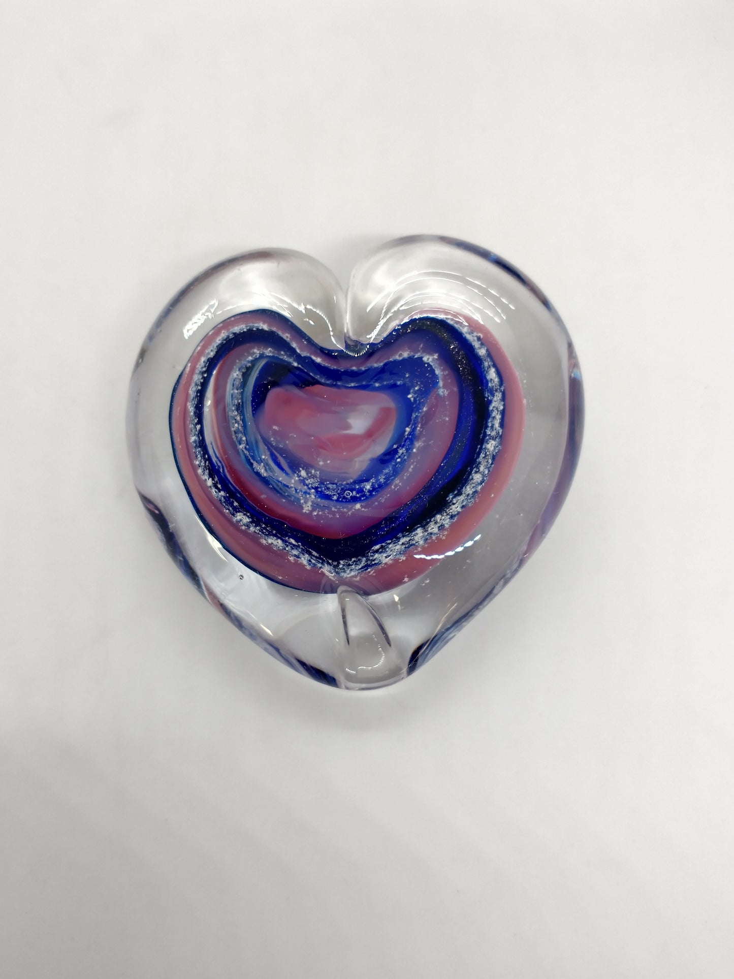 SMALL mini hearts Glass Memorials Hand Blown Glass Cremation Memorials Ashes heart shaped memorial healing stone