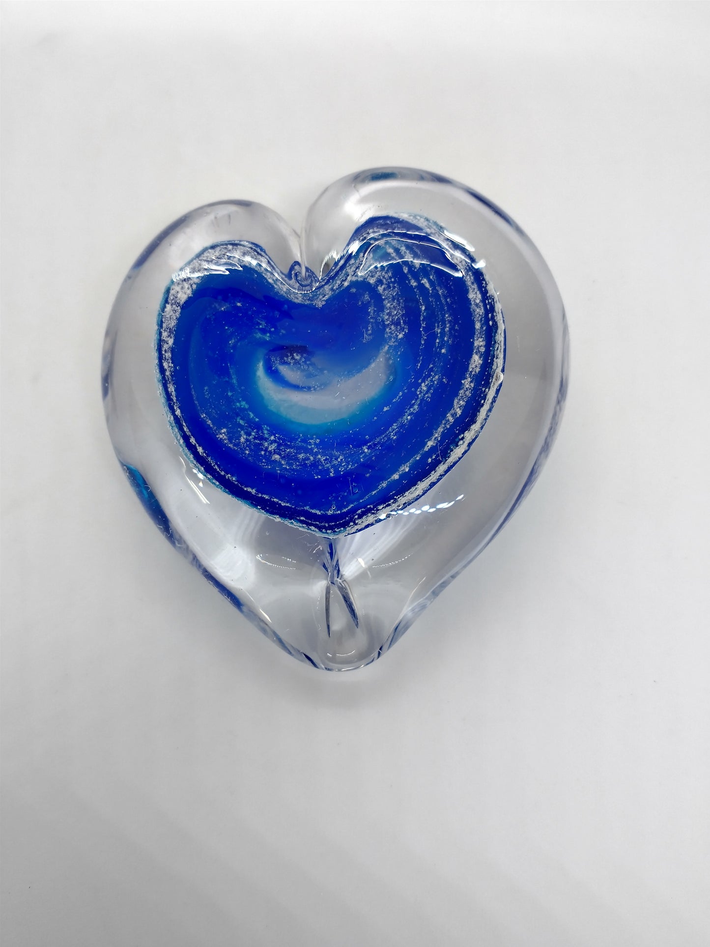 SMALL mini hearts Glass Memorials Hand Blown Glass Cremation Memorials Ashes heart shaped memorial healing stone