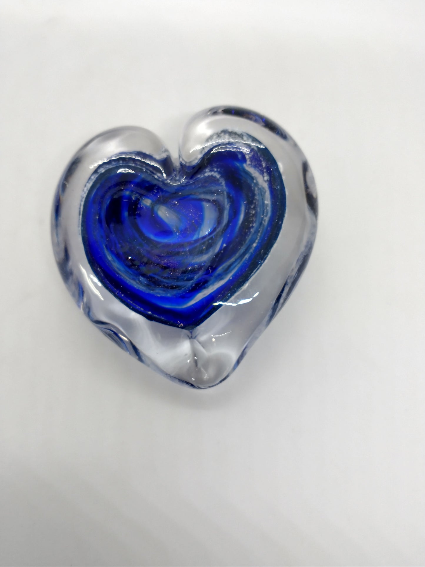 SMALL mini hearts Glass Memorials Hand Blown Glass Cremation Memorials Ashes heart shaped memorial healing stone