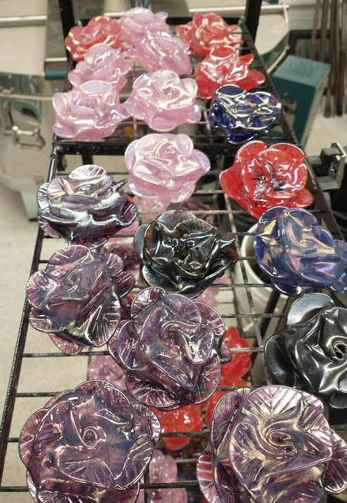 Glass Rose Bud SINGLE glass Roses glass roses valentines day roses red ...