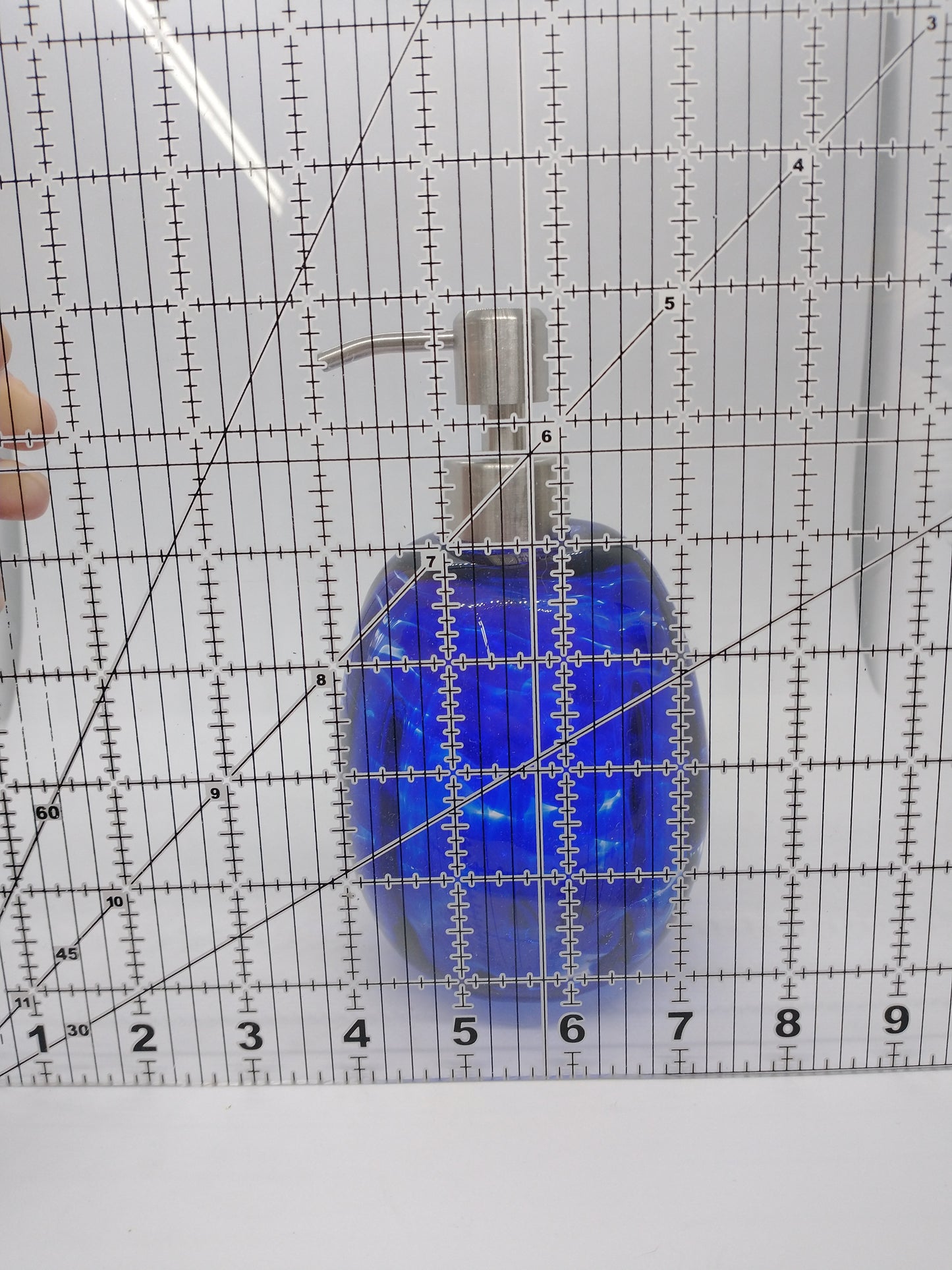 Glass Soap dispenser hand blown glass soap pump lotion dispenser kitchen bathroom liquid soap