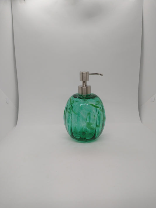 Glass Soap dispenser hand blown glass soap pump lotion dispenser kitchen bathroom liquid soap