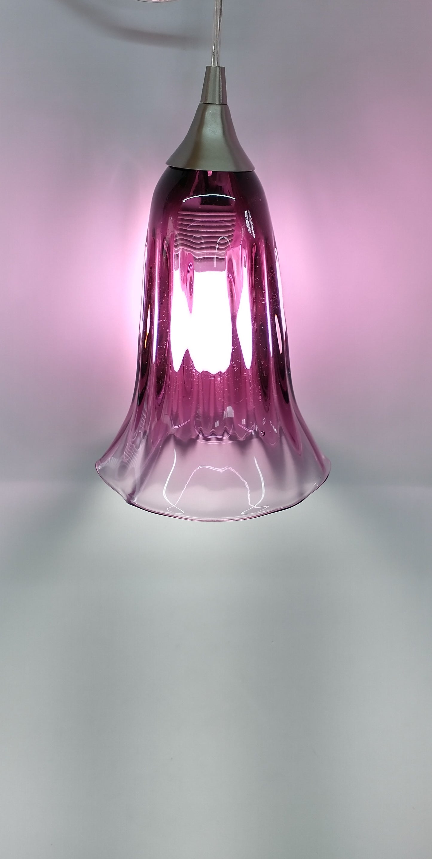 Purple glass Pendant light canopy Glass Pendant lighting canopy Hand Blown Glass Lightening Home Decor