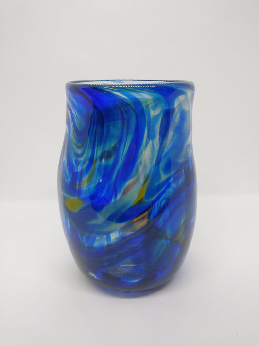 Blue Glass vase Small Glass Vase hand blown glass