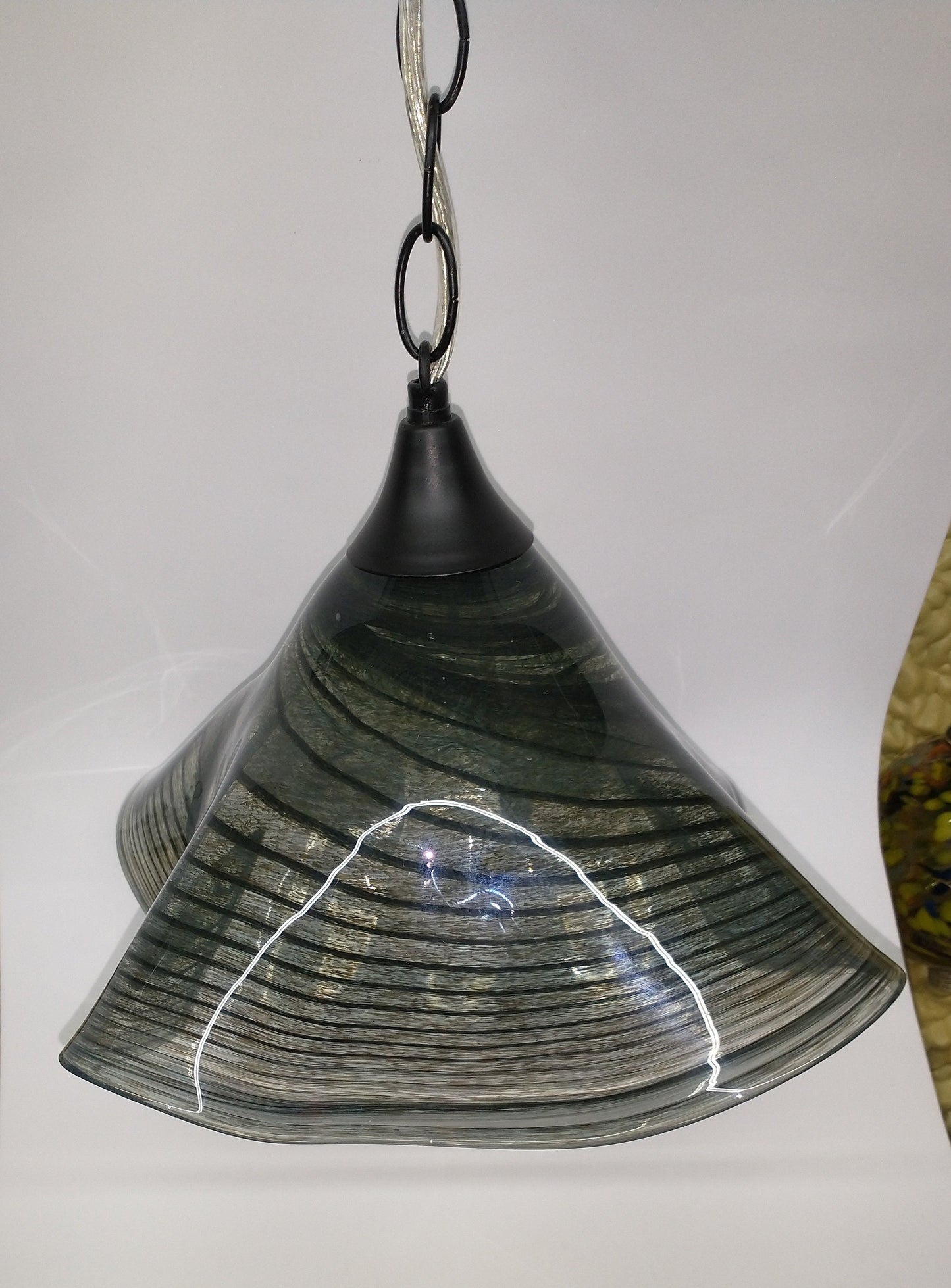 Green glass Pendant light Glass Pendant lighting canopy Hand Blown Glass Lightening Home Decor