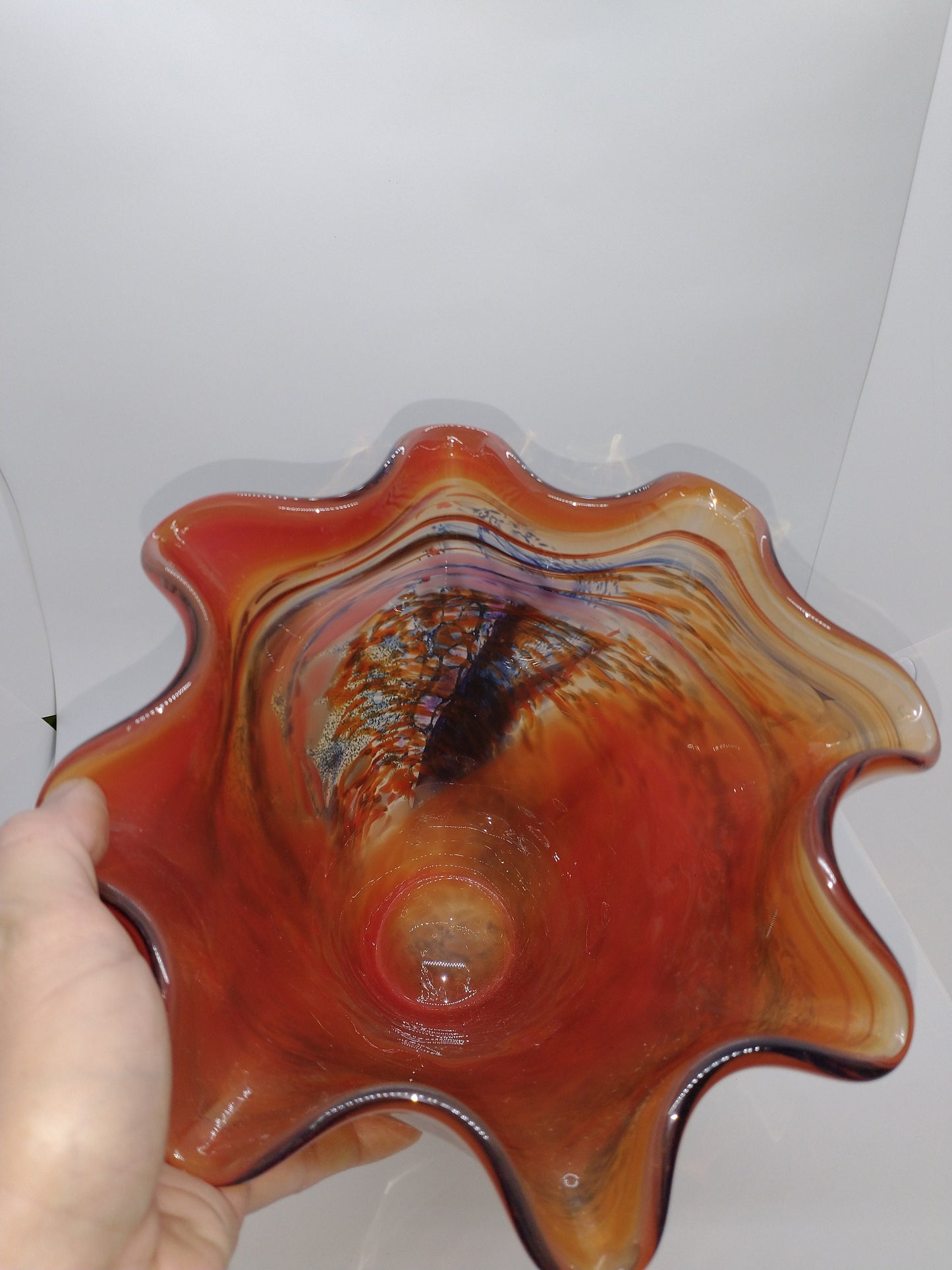 Red glass Vase Crystal Glass Vase Hand Blown Glass Home Decor  Gift