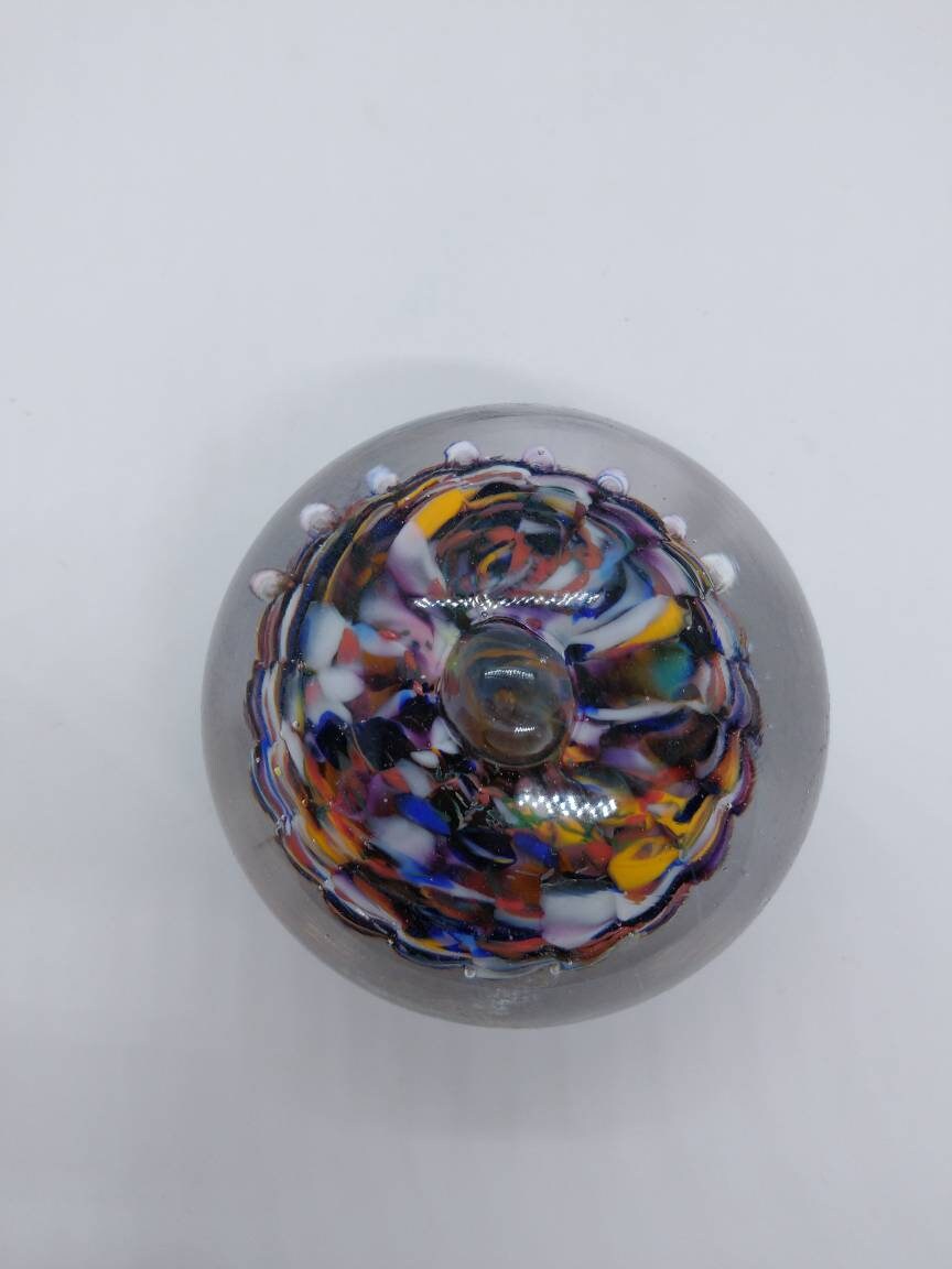 Small Glass Paperweight Hand Blown Glass Ornament decoration home decor gift idea