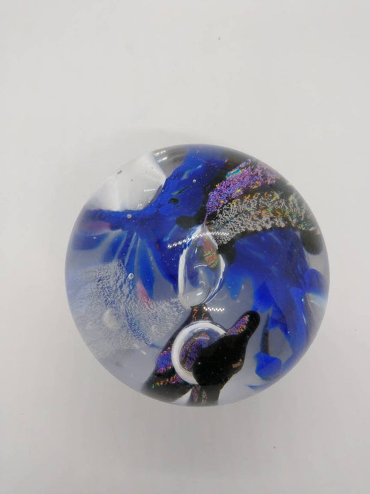 Glass Paperweight dichroic sparkle Hand Blown Glass Ornament decoration home decor gift idea