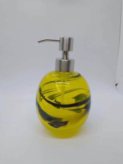 Soap pump Soap dispenser hand blown glass soap pump lotion dispenser kitchen bathroom liquid soap