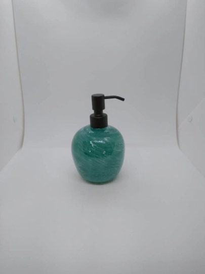 Glass Soap dispenser hand blown glass soap pump lotion dispenser kitchen bathroom liquid soap
