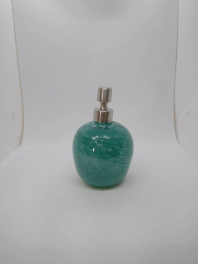 Glass Soap dispenser hand blown glass soap pump lotion dispenser kitchen bathroom liquid soap