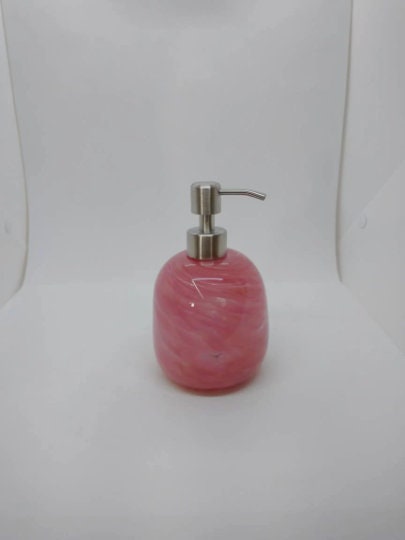 Glass soap pump glass Soap dispenser hand blown glass soap pump lotion dispenser kitchen bathroom liquid soap