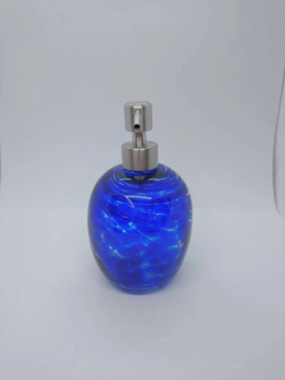 Glass soap pump glass Soap dispenser hand blown glass soap pump lotion dispenser kitchen bathroom liquid soap