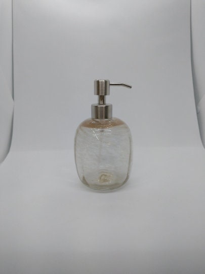 Glass Soap dispenser hand blown glass soap pump lotion dispenser kitchen bathroom liquid soap