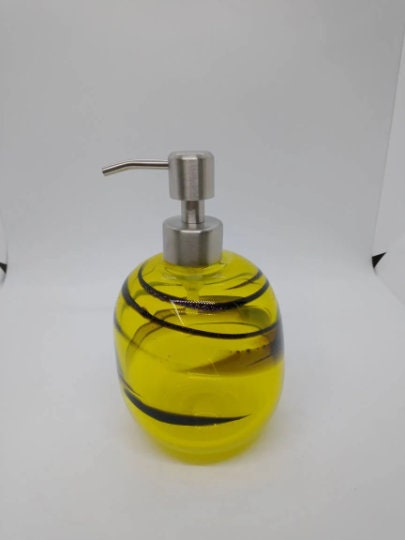 Glass Soap Pump Soap dispenser hand blown glass soap pump lotion dispenser kitchen bathroom liquid soap
