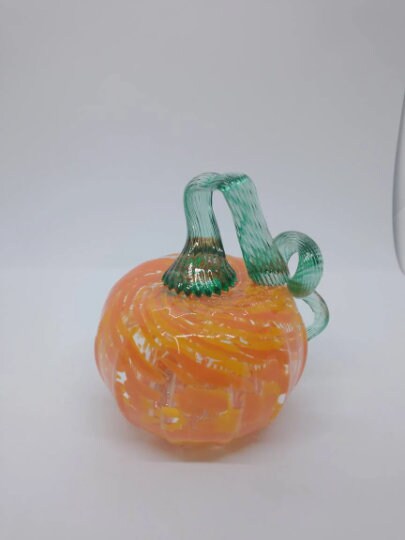 Glass pumpkin Hand Blown Glass Pumpkin fall squash pumpkins the pumpkin store